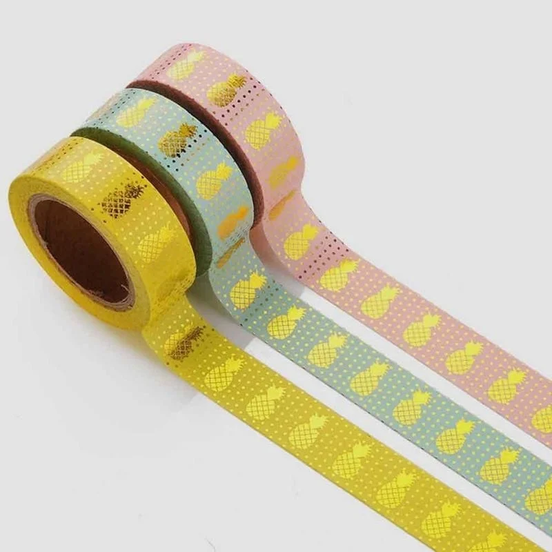 Newest Golden Season Gilding Silver Washi Tape Adhesive Tape DIY Scrapbooking Sticker Label Tool