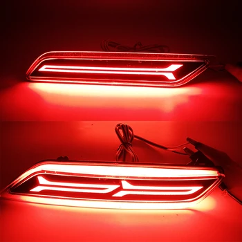 

CSCSNL 1 Pair LED DRL Rear Bumper tail light fog lamp Brake Reflector Fog Warning lamp For Honda City 2017 2018