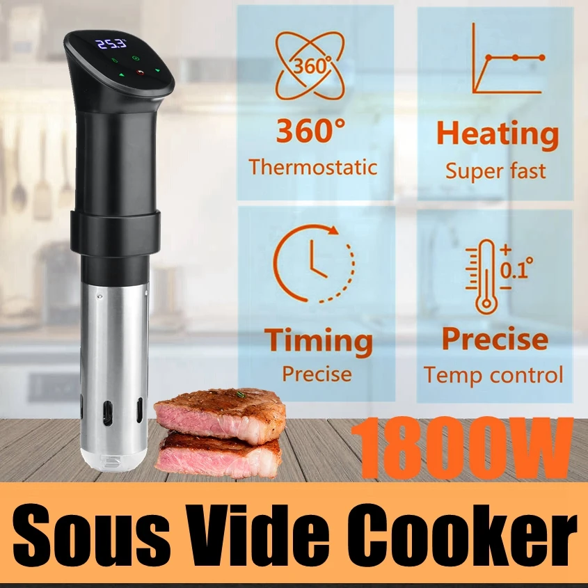 Sous Vide Cooker Rice Cooker Waterproof Food Slow Cooker Immersion Circulator LCD Digital Accurate Control Stainless Steel Cooking sous vide cooker
