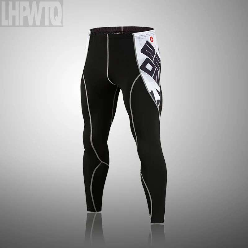 pants Новинка, фирменные зимние комплекты термобелья для мужчин, быстросохнущие, анти-микробные, стрейчевые, мужское термо нижнее белье, мужские теплые кальсоны, Fitnes - Цвет: pants