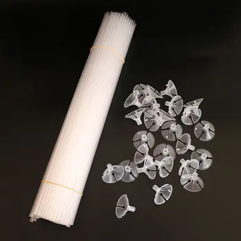 

100 Set Balloon Holder Decorative Party Acrylic Easy Apply DIY Kids Birthday Wedding Sticks Transparent Column Stand Fixing