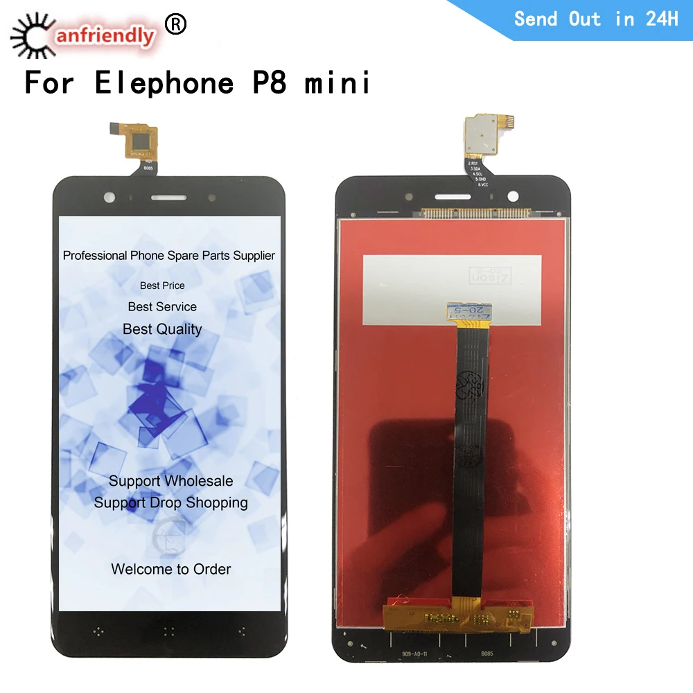Для Elephone P8mini ЖК-дисплей + Фотографическая стеклянная панель для p8 mini LCD s дисплей |