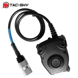 Adaptateur Ptt TAC SKY, adaptateur de casque tactique à 6 broches, adapté au modèle de talkie walkie Harris AN / PRC152 PRC148 