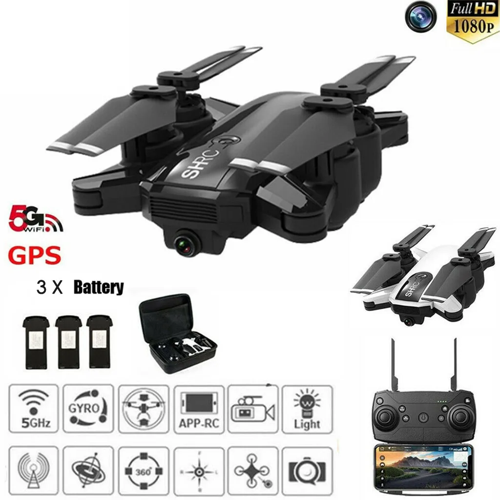 Дрон x pro 5G селфи Wi-Fi FPV gps VR с камерой HD 1080P складной RC квадрокоптер складной дизайн RC вертолет квадрокоптер