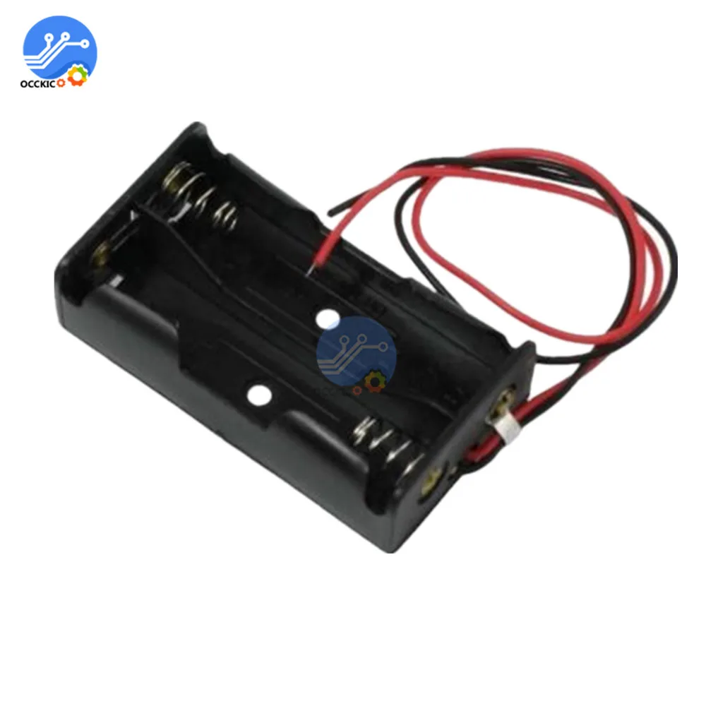 5 шт. пластиковые держатели для батарей AA 3 0 в 2AA|plastic battery|battery case storage boxplastic battery |