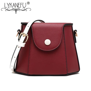 

LYKANEFU Designer Bags Famous Brand Women Bags Bucket Quality PU Leather Female Shoulder Purse Luxury Handbags Women Bags Small