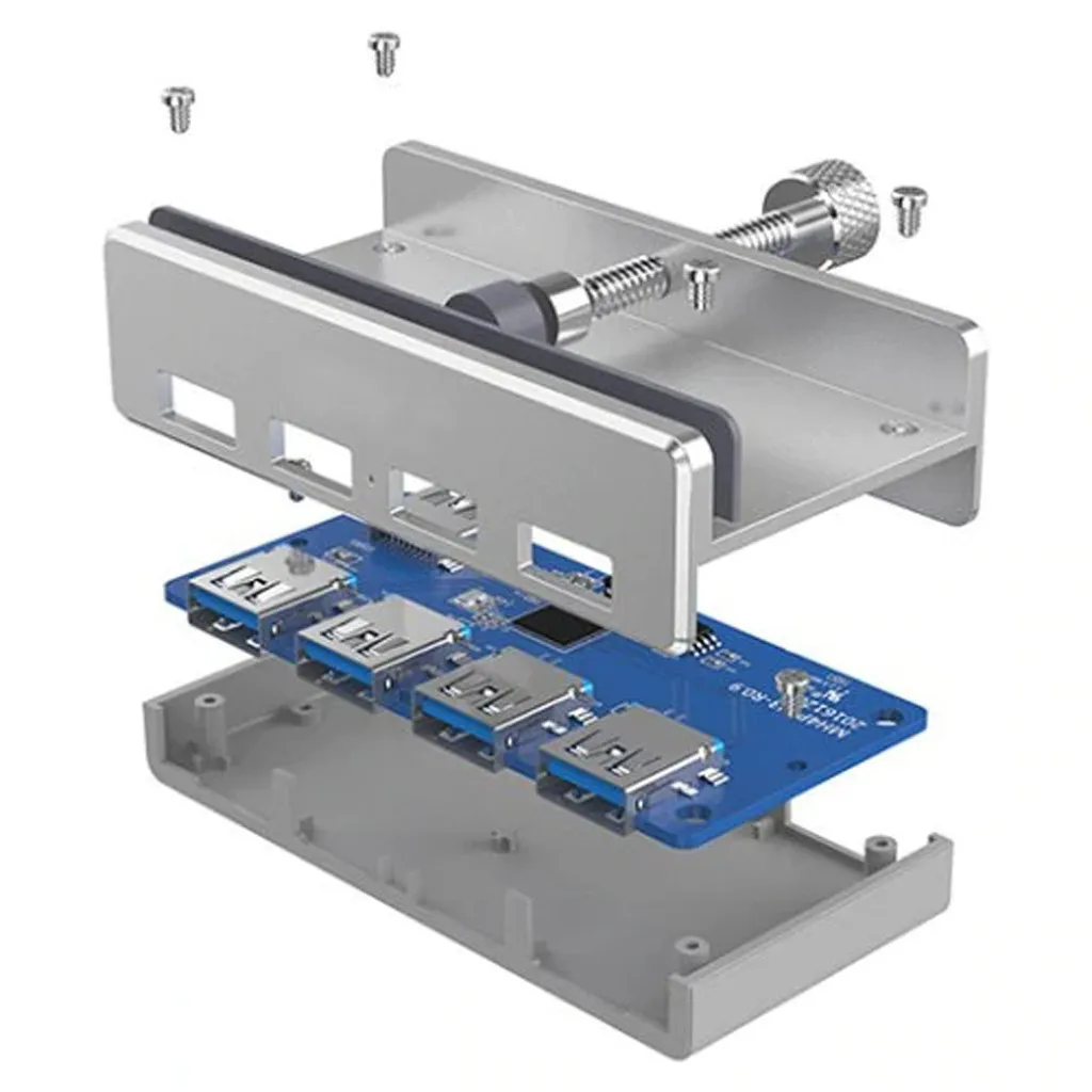 USB 3,0 концентратор, 4 порта USB3.0 зажим типа алюминиевый сплав портативный размер путешествия
