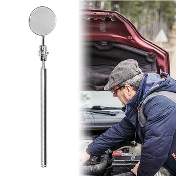 30/50mm Portable Car Telescopic Detection Lens Inspection Round Mirror Car Angle View Pen For Auto Inspection Hand Repair Tools 1