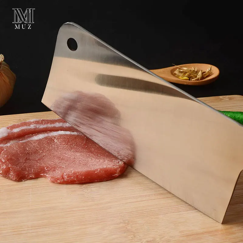 7 дюймов китайский мясницкий нож измельчения мяса овощей Pakka деревянной ручкой с высоким содержанием углерода Нержавеющая сталь Кухня ножей шеф-повара мясника Ножи