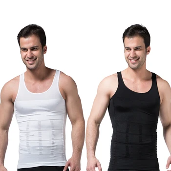 

Elastic Slimming Vest Men Tummy Body Shaper Waist Trainer Tank Tops Breathable Elastic Slimming Vest