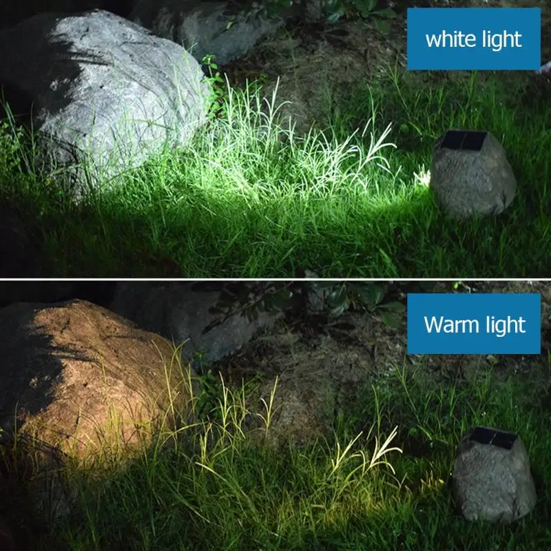 2LED Солнечный имитация каменной лампы Открытый водонепроницаемый фонарь для ландшафтного сада
