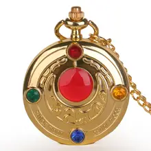 Новая мода Красочные известный аниме Сейлор Мун серии для женщин леди Девушка кварцевые карманные часы# CF1029