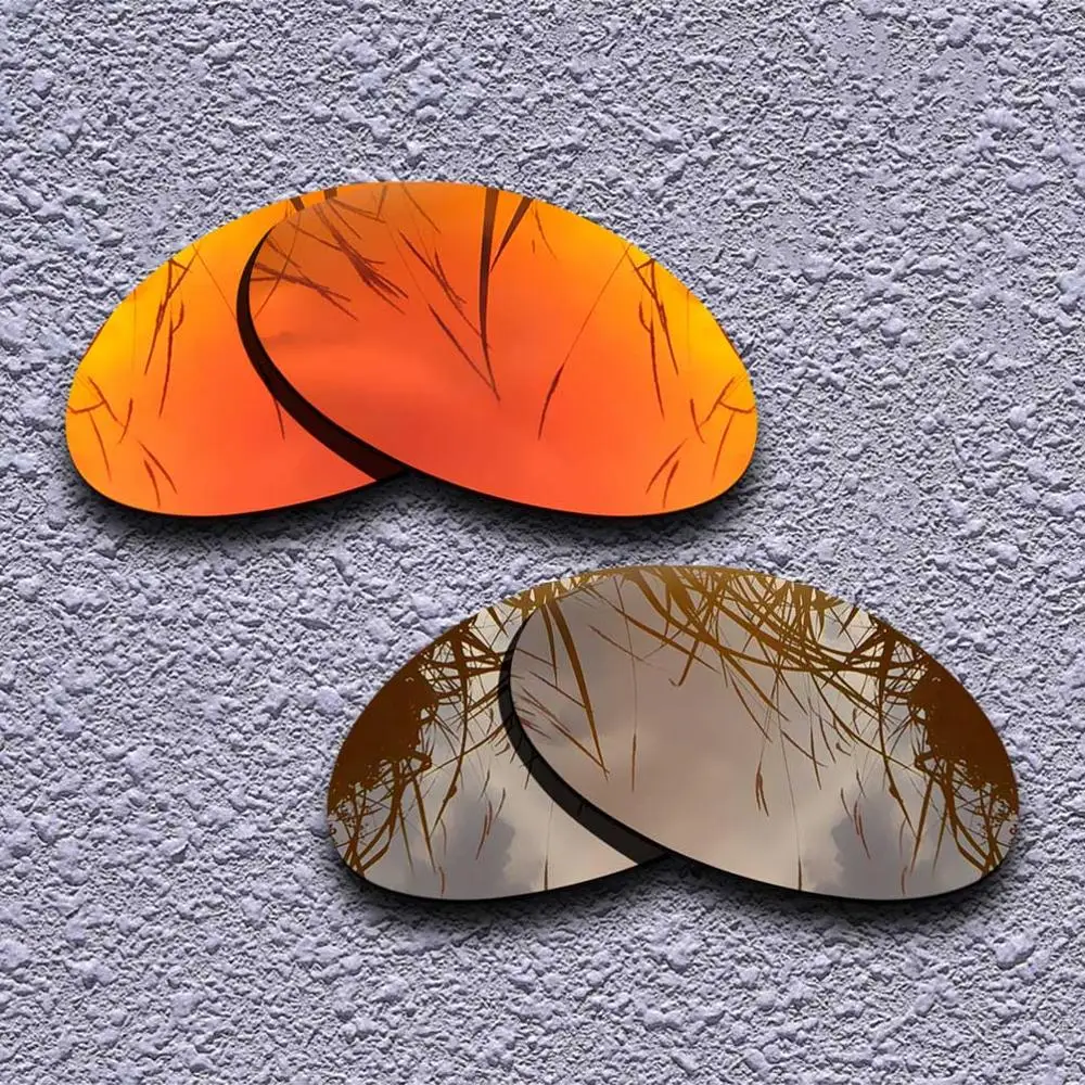 2 пары поляризованных сменных линз для солнцезащитных очков Oakley Romeo 1-несколько вариантов - Цвет линз: Fire Red-Brown
