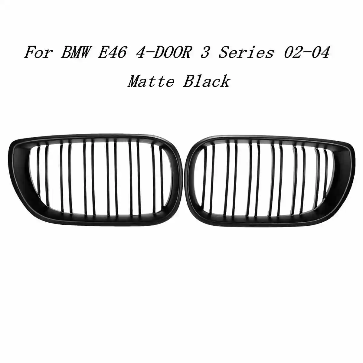 BMW 3 E46 2001-2005 Front Kidney Grille Passenger Side Black/ Chrome 4 –