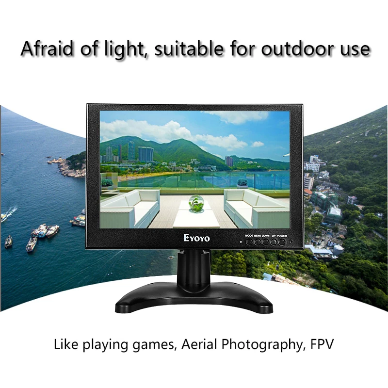 EYOYO 1" TFT lcd ips HD 1280x800 HDMI/BNC/VGA Видео Аудио HDMI монитор безопасности CCTV Raspberry Pi