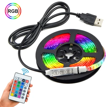RGB LED Strip 2835 USB LED lights IR Remote 1m 2m 3m 4m 5m Tape Diode TV living room Bedroom wall decoration backlight Luces Led 1