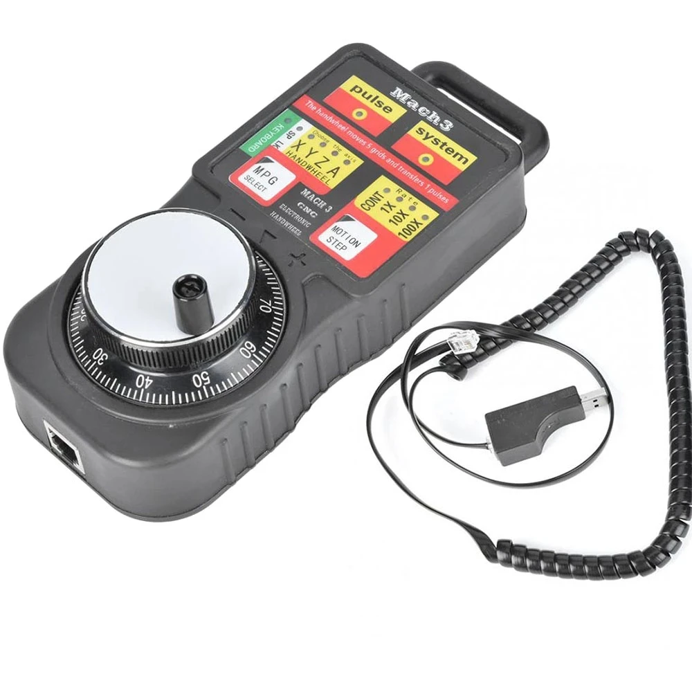 

MPG4 CNC MACH3 USB Industrial Electronic Handwheel 4 Axis Manual Pulse Generator MPG Pendant Handwheel