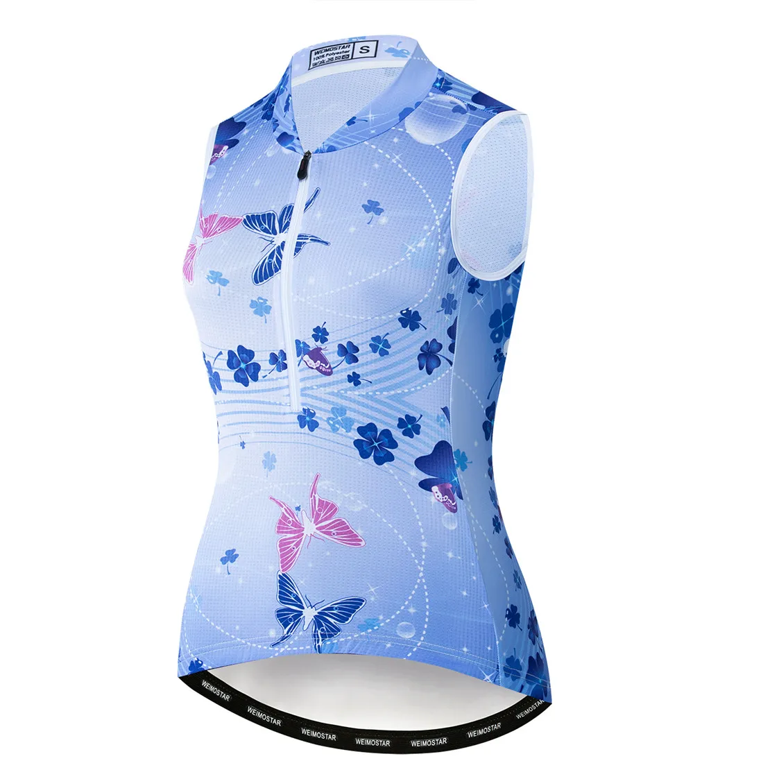 Cycling jersey sleeveless Women Bike MTB Top shirt Maillot bicycle racing Road Mountain girl cycle jersey Half zipper pink