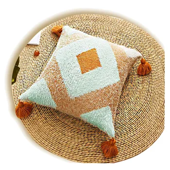 

American diamond lattice feather pillow sofa bay window acrylic Plaid decorative cushion Shell