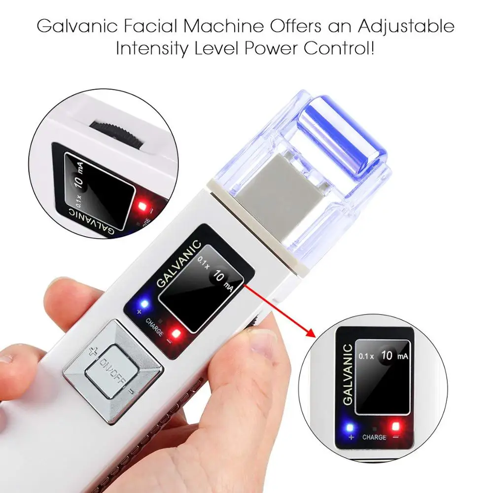 Galvanic Microcurrent Skin Firming Whiting Machine Iontophoresis Anti