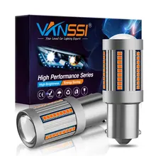 VANSSI Bau15s PY21W светодиодный светильник Canbus No Hyper Flash 7507 PY21W светодиодный светильник сигнала поворота Янтарный Желтый встроенный резистор без ошибок