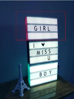 

Romantic Romantic Christmas Gifts Lightbox DIY Cute Free Combination Cinematic Light Box With Letters and LED Light Luminous Box