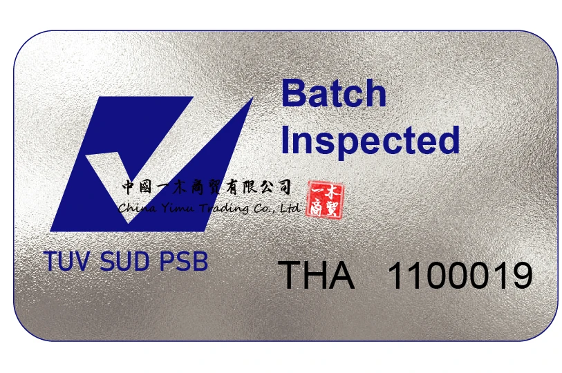 Неопределенная этикетка индивидуальная наклейка s TUV SUD PSB партия проверенных