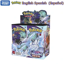 

360Pcs Pokemon Card TCG：Chilling Reign English Spanish Rainbow Glitter Card Pocket Monster Games Trading Card Collection Pocket