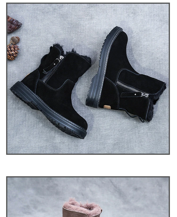 Зимние ботинки; женские плюшевые ботинки на платформе; botas de nieve mujer botte hiver femme; модные ботинки с круглым носком на молнии; резиновая обувь; TSDFC