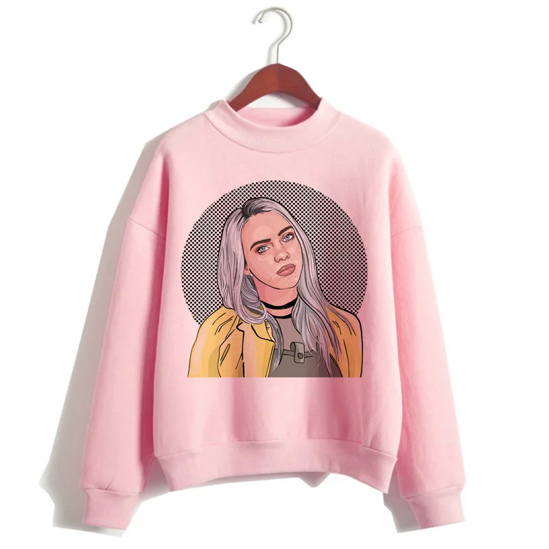 5563 Billie Eilish, худи, женская одежда, толстовка, Корейская, 90 s, с капюшоном, Harajuku, с принтом, толстовки, уличная, топ, повседневная, ulzzang, капюшон - Цвет: 5563