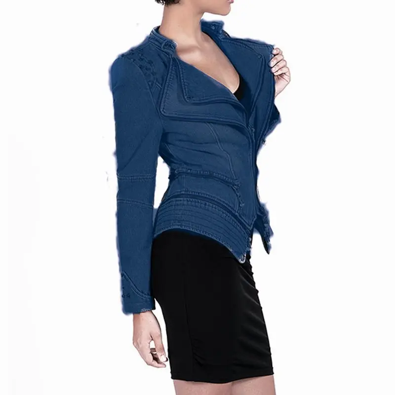 Women Jacket Casual Gothic White Plus Size Office Lady Slim Lapel Rivet Spring Green Punk Hip Hop Overcoats Female Fashion Coat