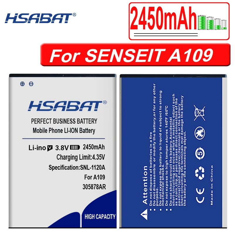 Аккумулятор HSABAT 305878AR 2450 мАч для SENSEIT A109 | Мобильные телефоны и аксессуары