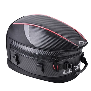 

Luggage Waterproof Back Seat PU Travel Zipper Pack Rear Strap Anti-slip Sport Scooter Rider Motorcycle Tail Bag