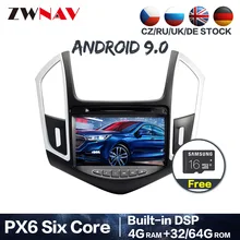 PX6 4+ 64 Android 9,0 автомобильный dvd для Chevrolet Cruze 2013 gps навигация Радио Видео Стерео мультимедийный плеер BT головное устройство