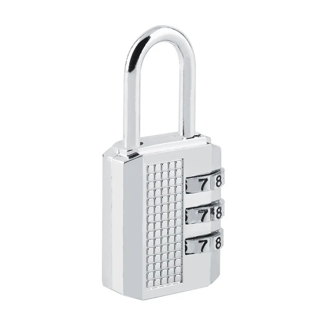3 4 Digit Password Lock Combination Zinc Alloy Security Lock Suitcase Luggage Coded Lock Cupboard Cabinet Locker Padlock;