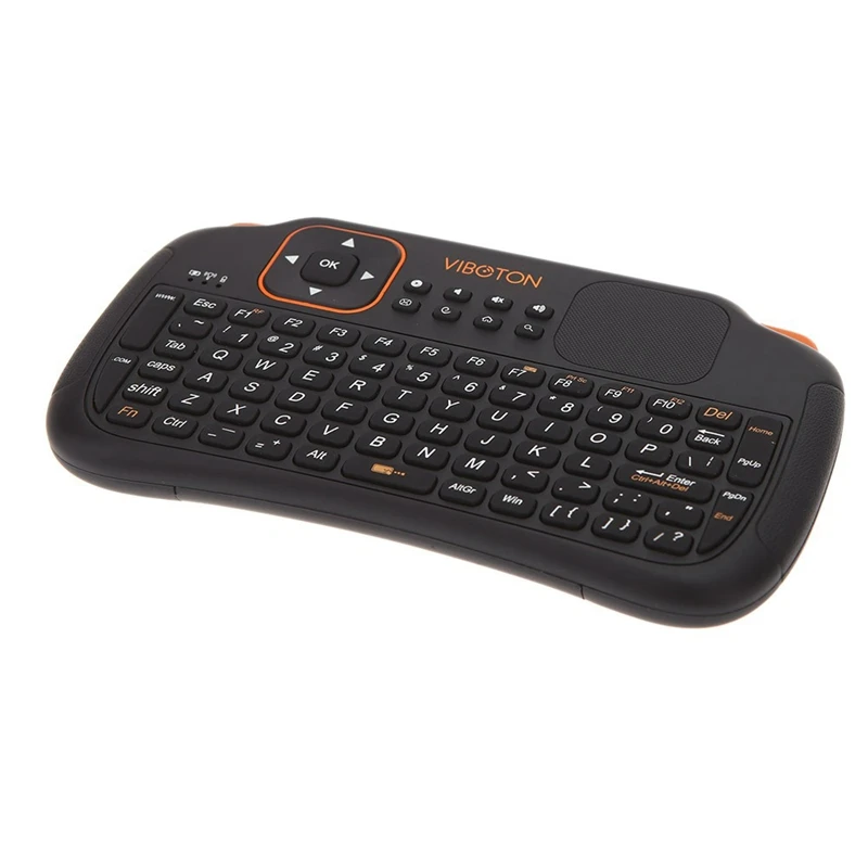Viboton S1 английская Универсальная беспроводная клавиатура 2,4G Air mouse пульт дистанционного управления с сенсорной панелью для Windows Linux для компьютера Pr
