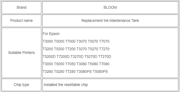 T6193 T619300 обслуживание чернилами для Epson T3000 T5000 T7000 T3200 T5200 T7200 T3270 T5270 T7270 коробка технического обслуживания
