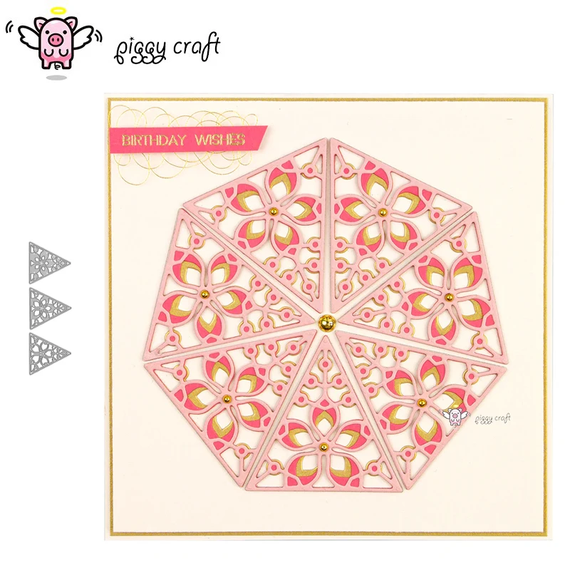 

Piggy Craft metal cutting dies cut die mold Flowers frame decoration Scrapbook paper craft knife mould blade punch stencils dies