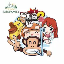 EARLFAMILY 13cm x 13cm Adventure Island Car Stickers Sunscreen Vinyl JDM Bumper Trunk Truck Graphics 3D DIY RV VAN Fine Decal