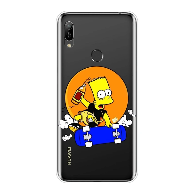 No.8 Чехол для телефона huawei Y9 Y7 Y6 премьер-профессионал мягкий силиконовый Homer J. Симпсон Забавный аниме задняя крышка для huawei Y5 Y6 Y7 - Цвет: No.8