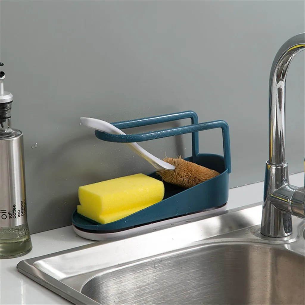 Полезная присоска кухонная губка дренажный держатель PP резиновая полка для туалетного мыла Органайзер стойка для хранения губок корзина для мытья одежды инструменты