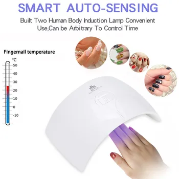 

24W LED UV Nail Gel Curing Lamp Light Nail Gel Polish Dryer Nail Art Machine Nail Lamp Light Therapy Machine Health and Beauty