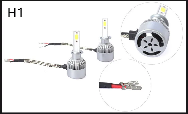 OLOEY 8000лм C6 Автомобильные светодиодные фары H1 H7 светодиодные фары лампы H4 светодиодные линзы H3 Led Dlt Hid балласт 3000K 14000K автозапчасти - Испускаемый цвет: SY3-H1