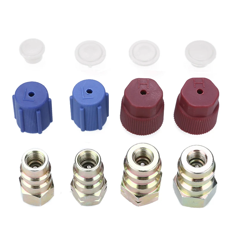 Universasl 4pcs A C R12 To R134a Lo Hi Side Retrofit Conversion Adapter Fitting System Cap Valve Kit Air Conditioning Installation Aliexpress Universasl 4pcs A C R12 To R134a Lo Hi Side Retrofit Conversion Adapter Fitting System Cap Valve Kit Air Conditioning Installation Aliexpress
