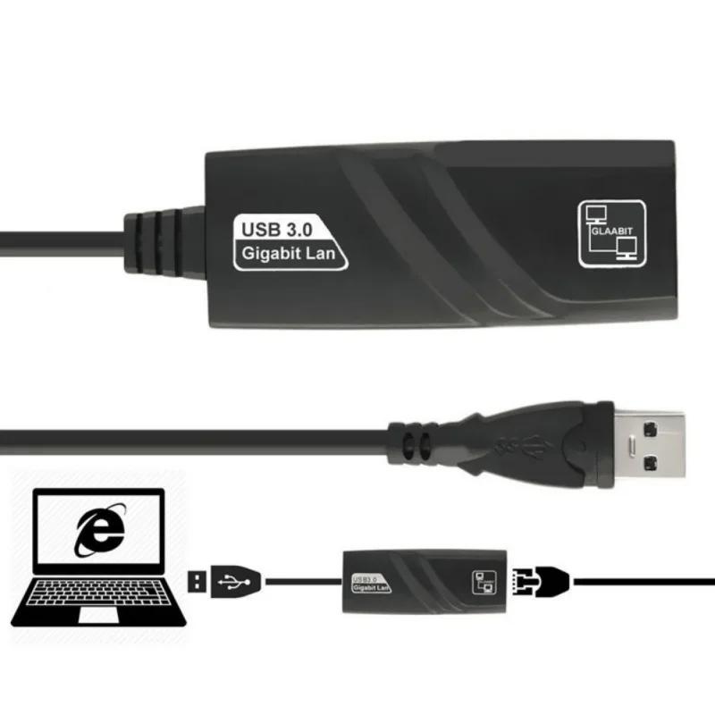 Сетевой адаптер USB 3,0-RJ-45 подключи и работай проводной соединитель Ethernet конвертер