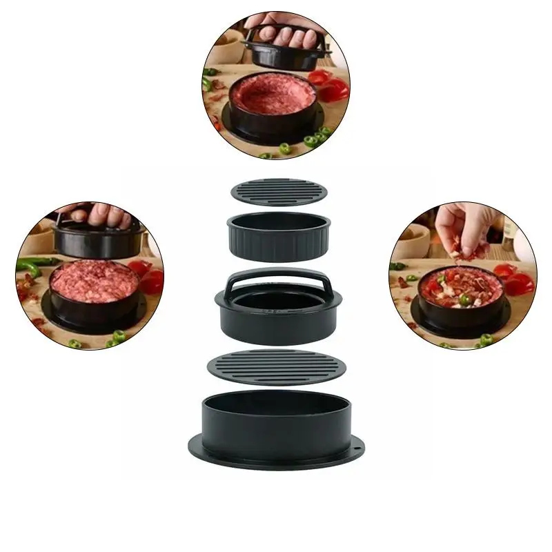 Kitchen Round Shape Burger Press Food Grade ABS Hamburger Meat Press