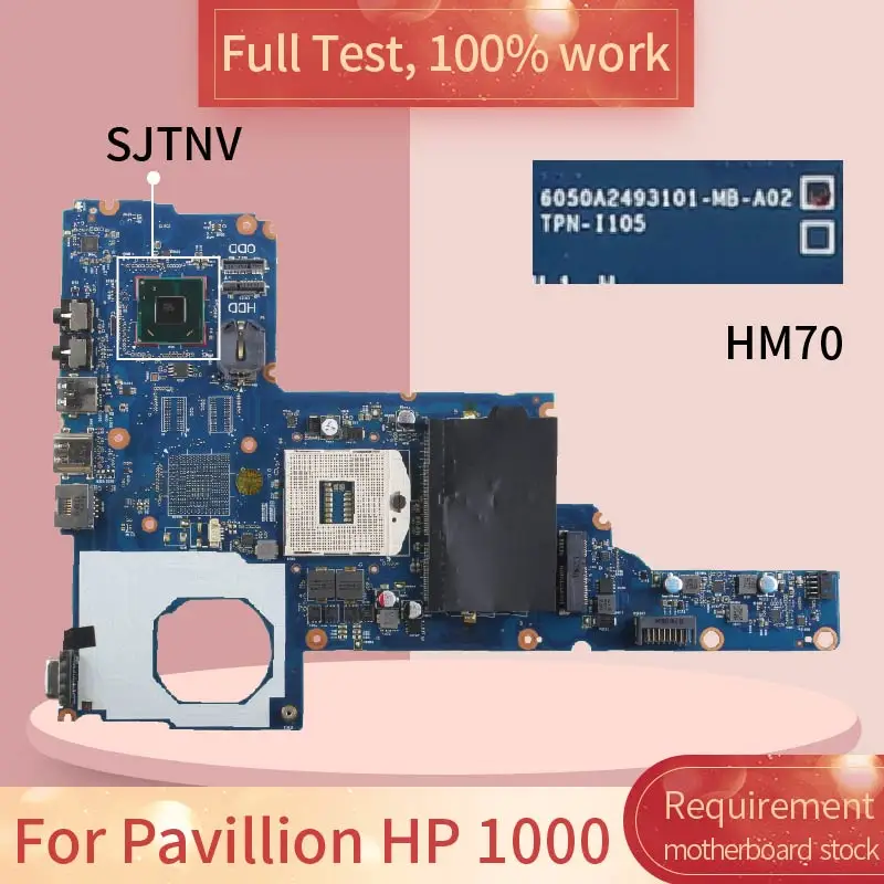 Placa-mãe para Notebook Pavillion hp 1000 sj Teste Completo 100