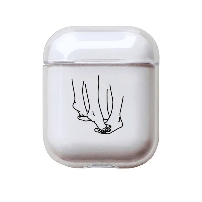 I201149 Мягкий милый Чехол Air Pods для Apple airpods, роскошный простой чехол для влюбленных, прозрачный чехол Airpods для наушников, аксессуары, чехол - Цвет: I201149