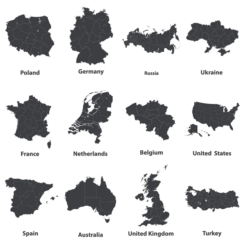 

5d Diamond Painting Europe Country Map Landscape Full Drill square/round 3d Diamond Embroidery Cross Stitch Mosaic Wall Decor
