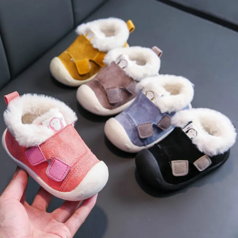 Cut Price Winter Baby Shoes Boots Soft-Sole Infants Sneakers Non-Slip Boy Kids New Warm Plush aKwjMm6r8Ex